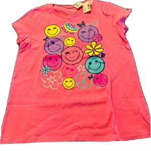 NWT The Children’s Place Happy Face Girls T-Shirt Size L (10/12)